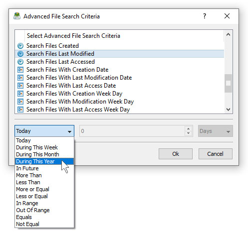 DiskBoss Analyze Disk Space By Modification Year