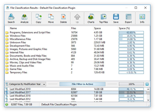 DiskBoss File Classification File Filter Active