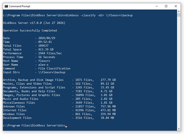 DiskBoss Command Line Utility