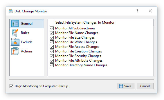 Disk Change Monitoring Command