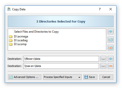 DiskBoss File Copy Two Destinations