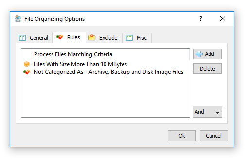 File Organizing Command Rules