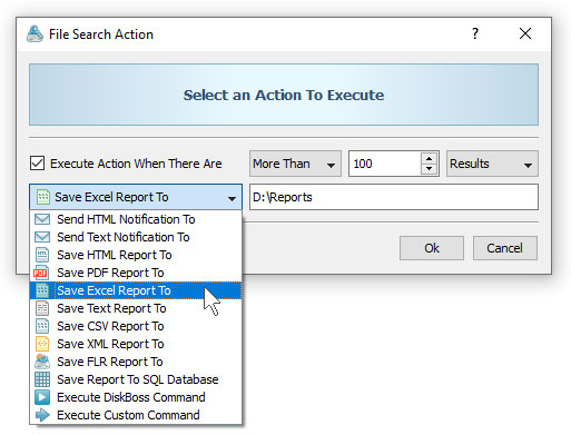 File Search Conditional Action