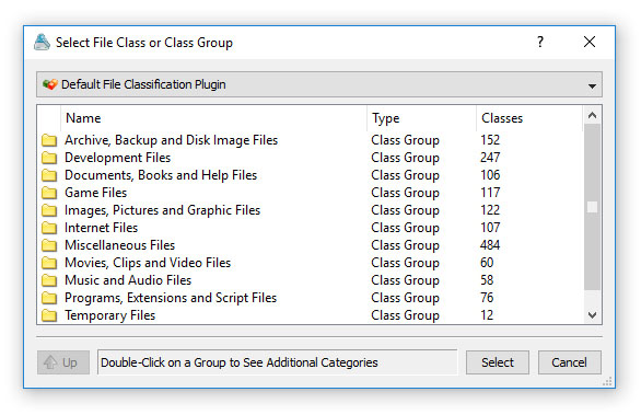 Search Files Select File Category