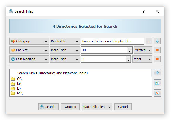 Rule-Based File Search