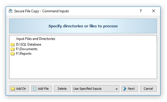 Secure File Copy Inputs
