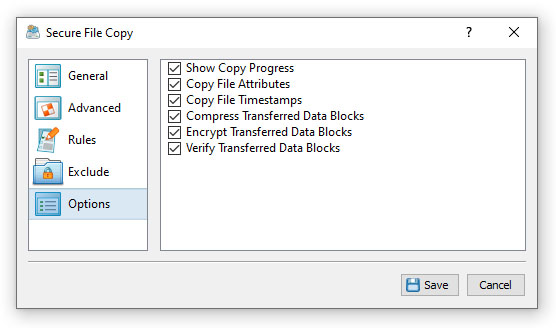 Secure File Copy Options